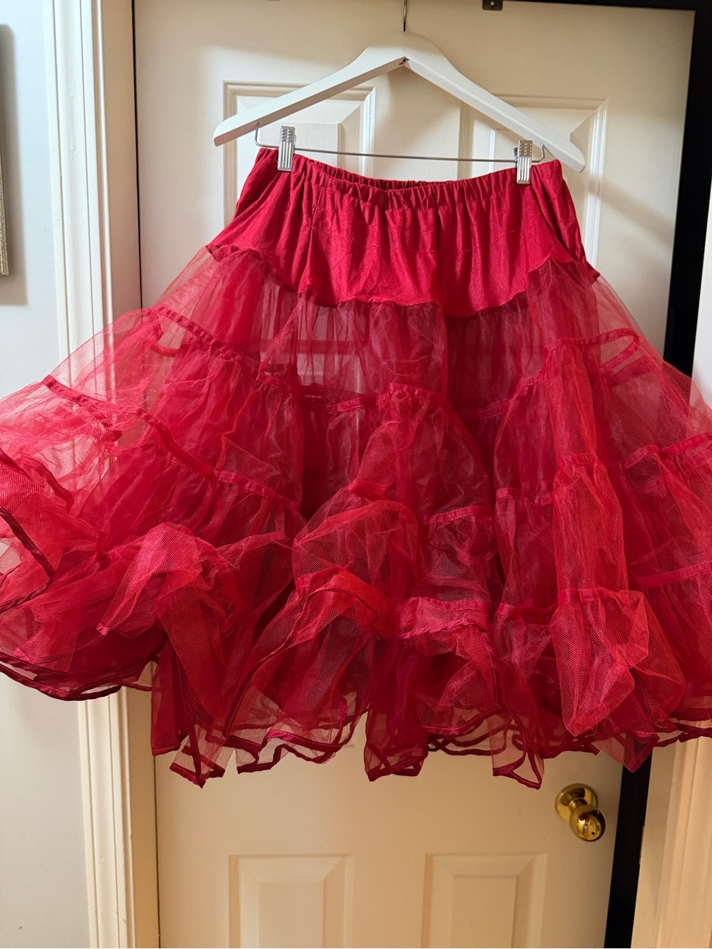 Voluminous Red Tulle Petticoat -Crinoline